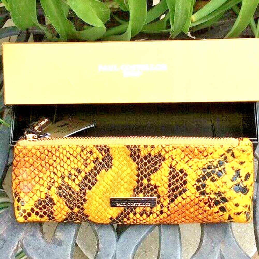 PAUL COSTELLOE Ladies SNAKE SKIN PURSE NWT
